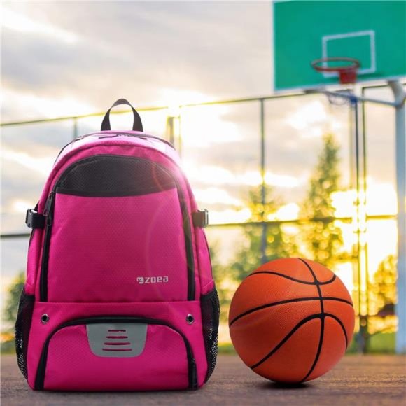 Large Basketball Bag - Backpack Includes Shoe & Ball & Laptop Compartment - Picture 8 of 8